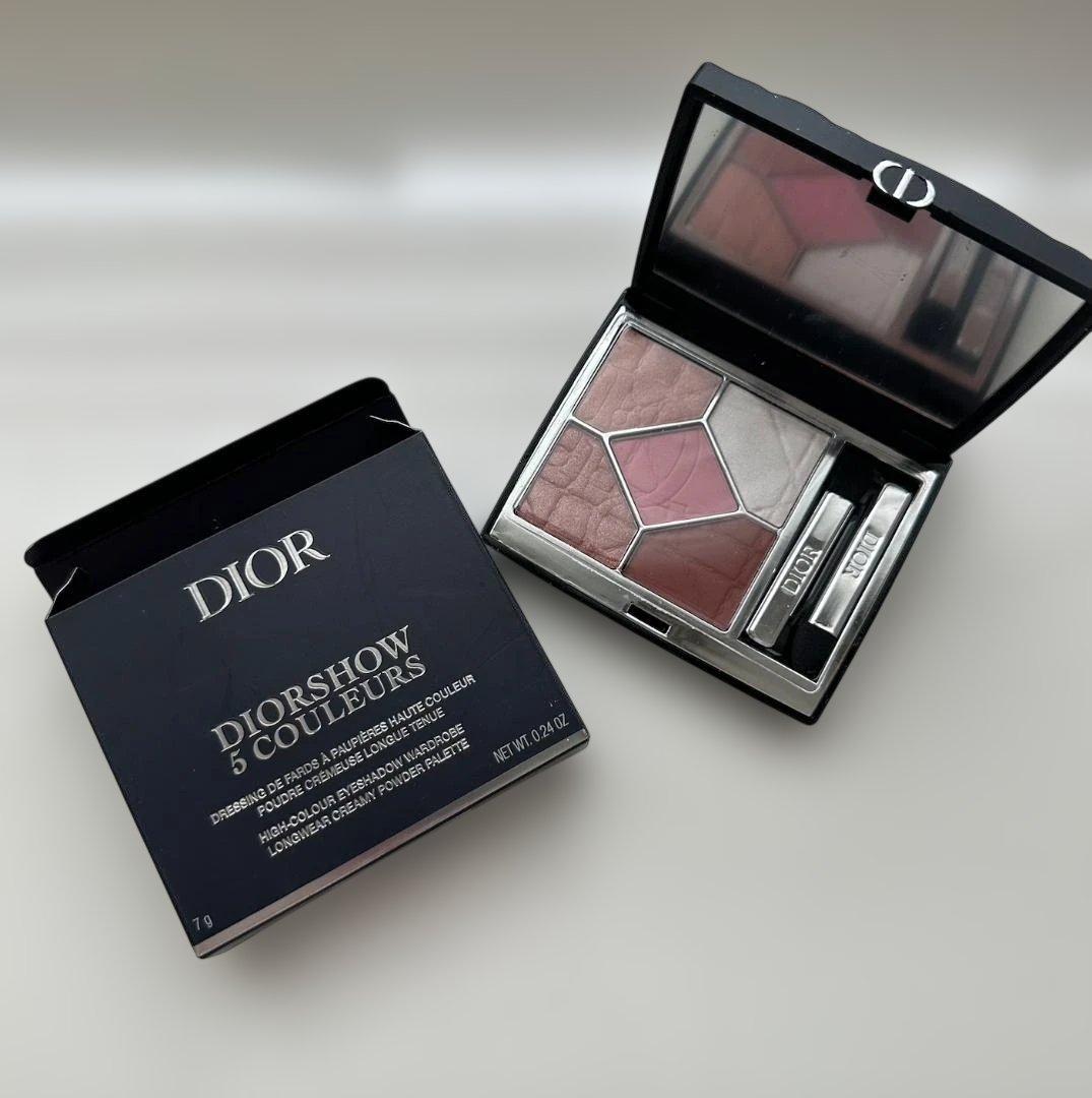 5色アイシャドウパレット ピンク ブラウン系 Dior ラメ マット