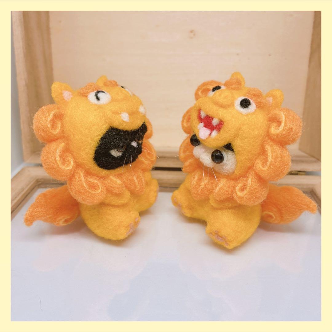羊毛フェルト　⭐︎シーサー⭐︎猫さんズ。