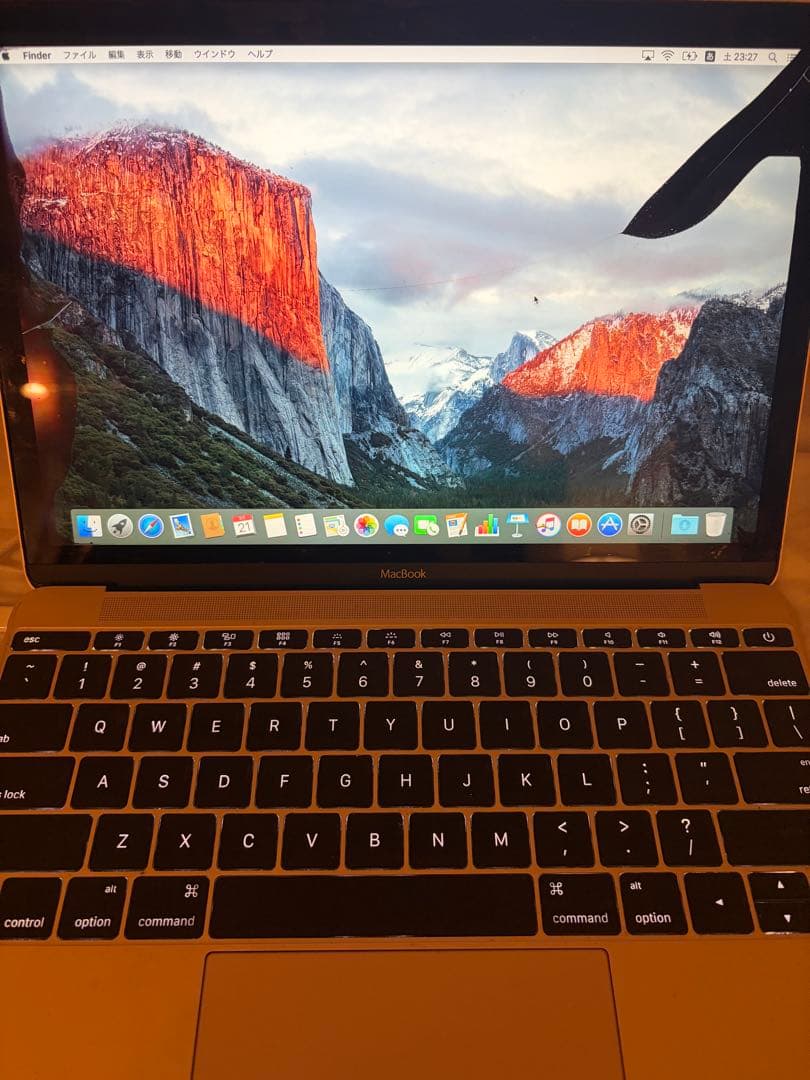 【画面ひび割れあり】MacBook 12インチ　ゴールド