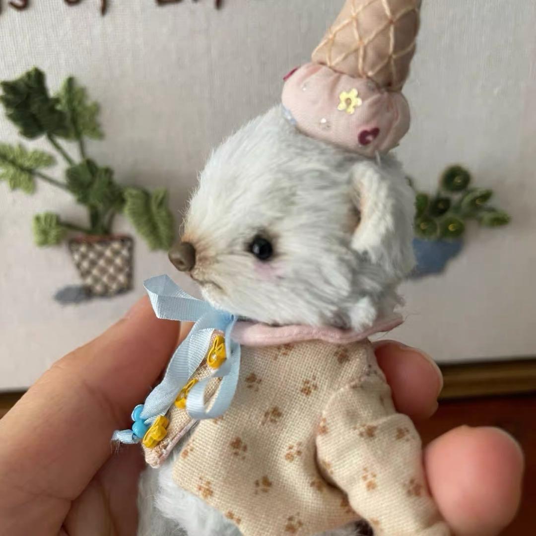 アイスクリームくまちゃん テディベア アーティストベア 海外作家様 ハンドメイド