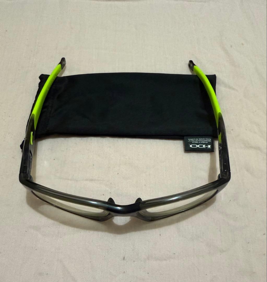 OAKLEY スポーツメガネ 黒/緑 収納袋付き