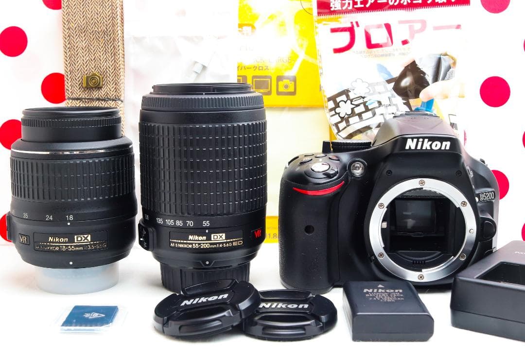 Nikon D5200❤ダブルレンズ❤スマホ転送OK❤高画質・高性能❤一眼レフ