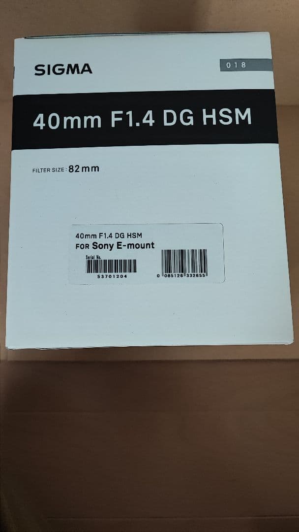 SIGMA 40mm F1.4 DG HSM Art Sony Eマウント