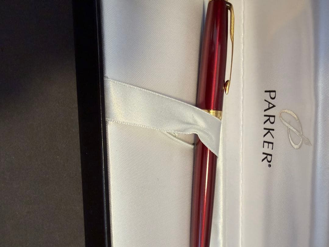 Parker 赤 万年筆 専用ケース付き　18K-750 750 K18