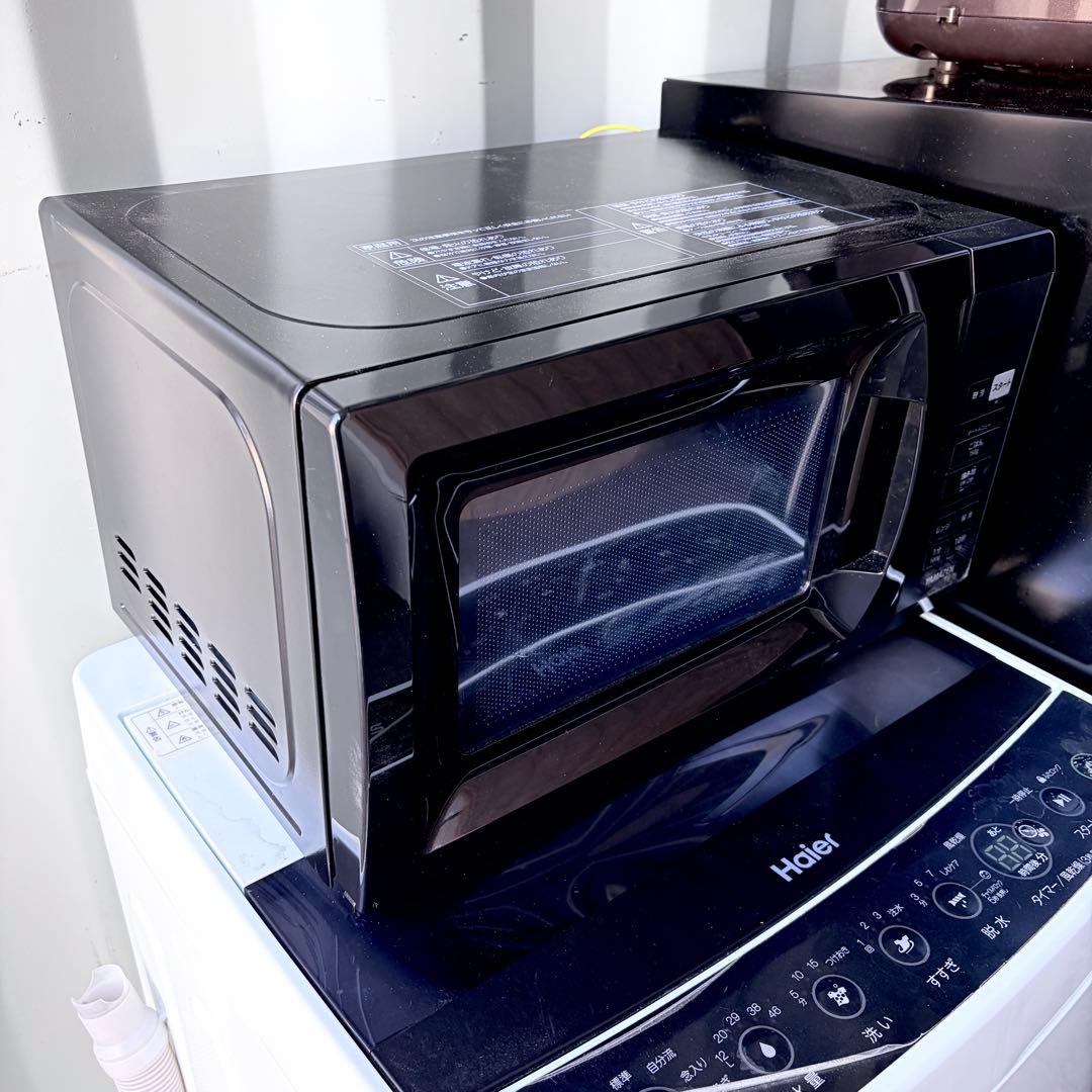 運搬取付無料！ブラック系純正メーカー冷蔵庫・洗濯機＋レンジ・炊飯器4点セット！