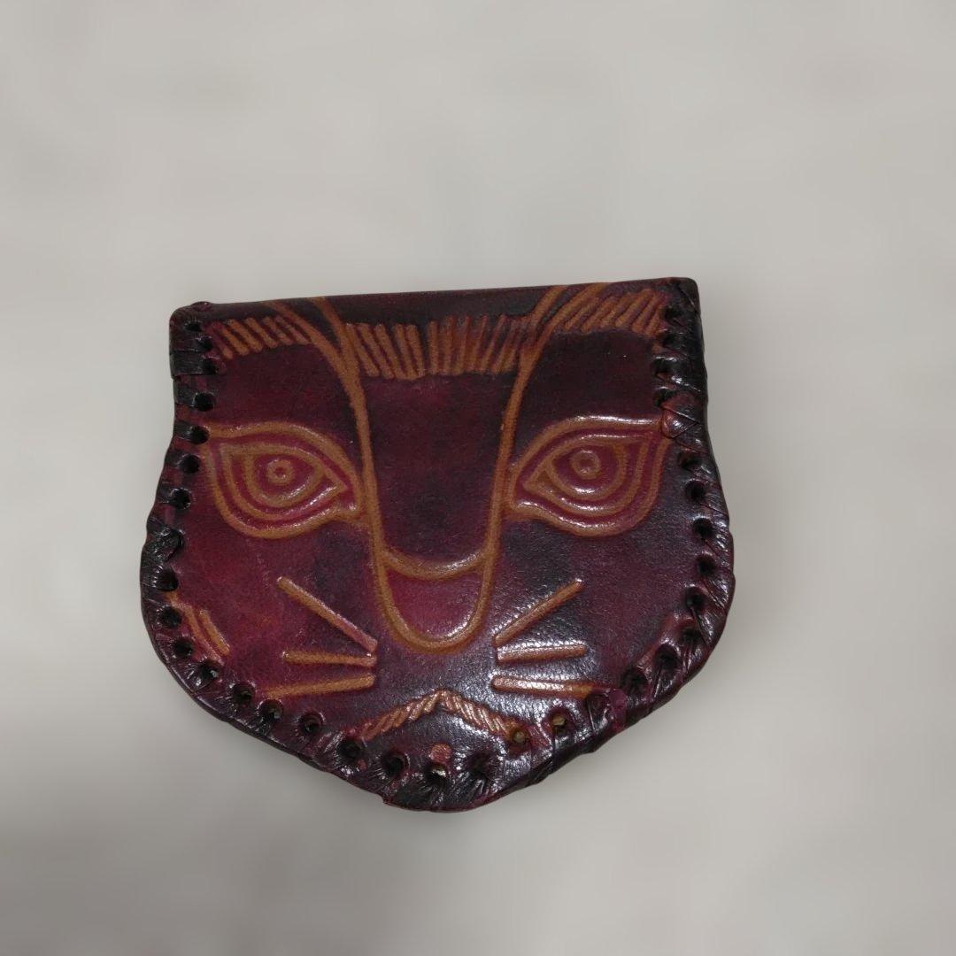 ハンドメイド　レザークラフトのポーチ・巾着・小銭入れセット