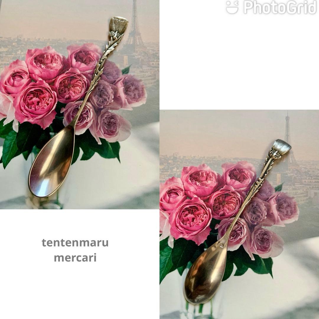 アンティークシルバースプーン☆ドイツアンティークショップ購入品☆5本・45.6g
