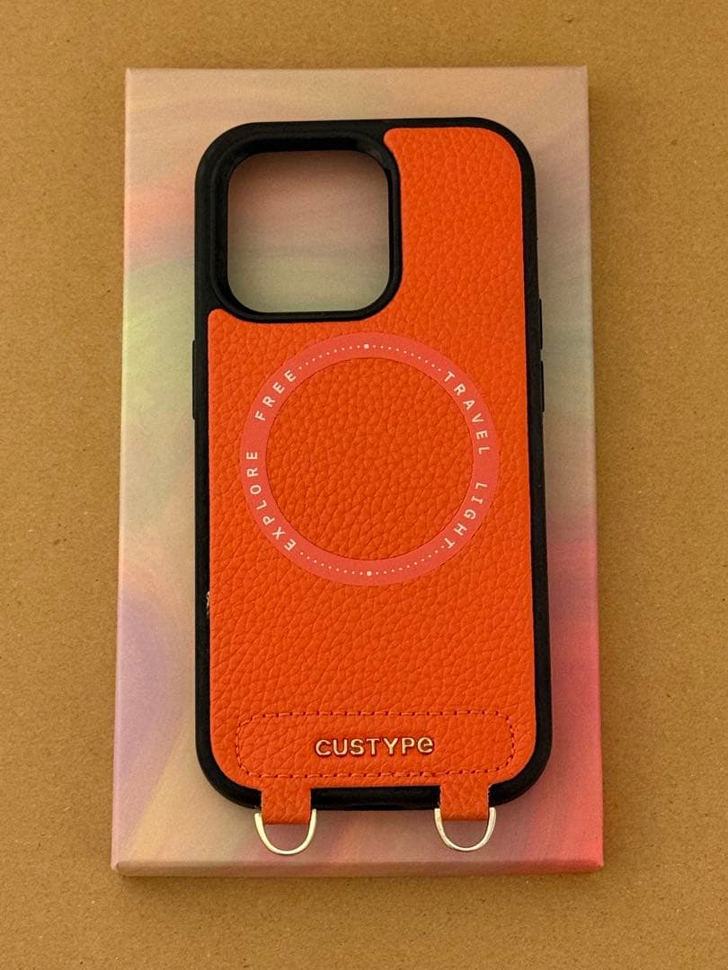 CUSTYPE オレンジ iPhone14 Proケース 5点セット