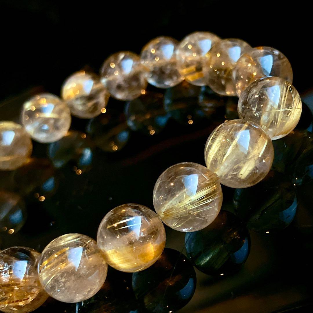 E*s様 スモーキー タイチンルチルクォーツ ブレスレット 10mm