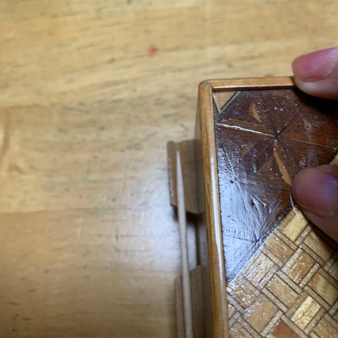 箱根寄木細工 木製　爪楊枝入れ