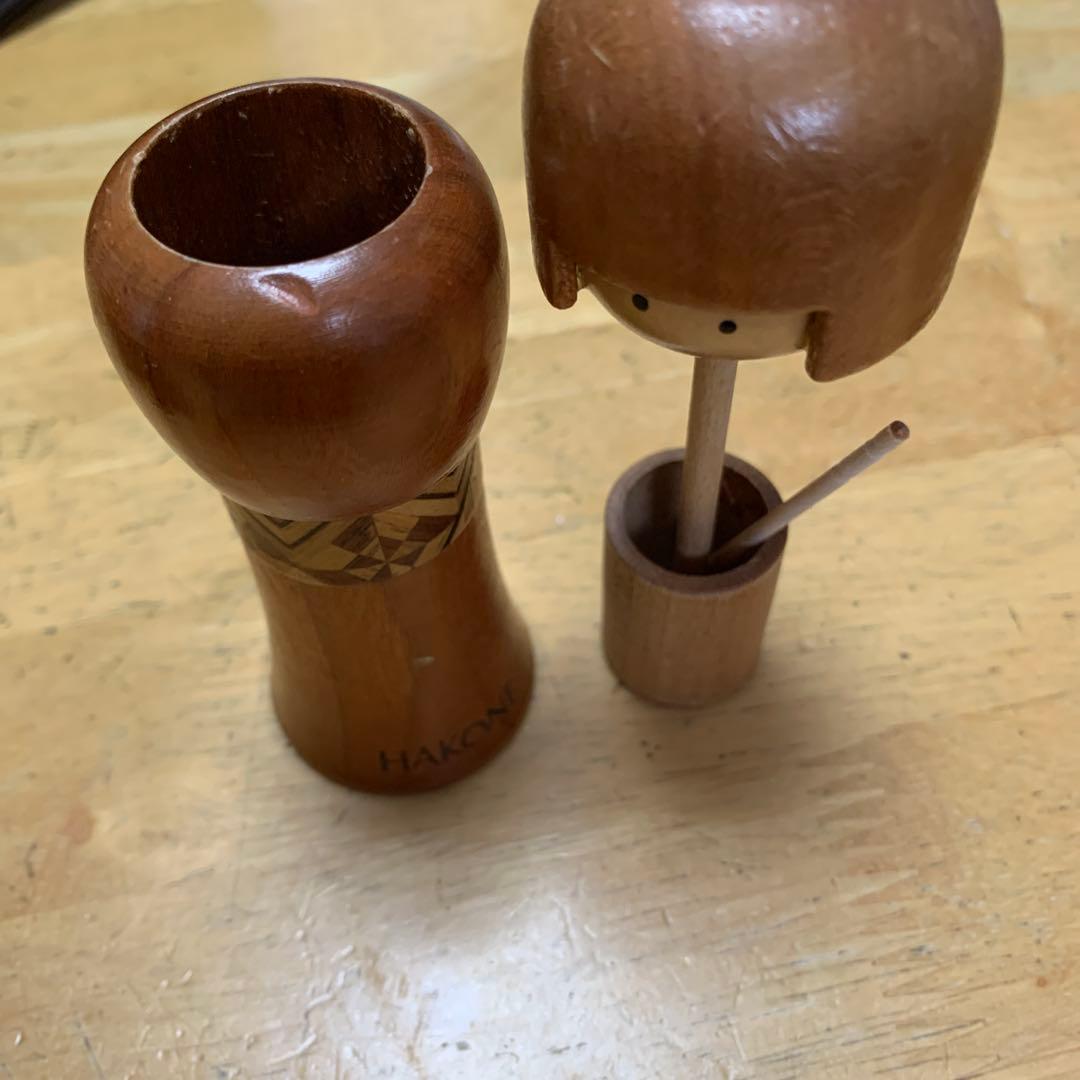 箱根寄木細工 木製　爪楊枝入れ