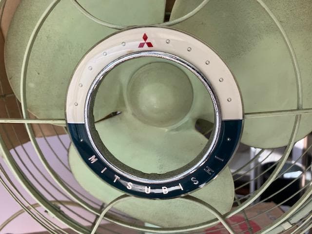 ヴィンテージ昭和家電／三菱扇風機／箱付／指定場所での引き取り限定