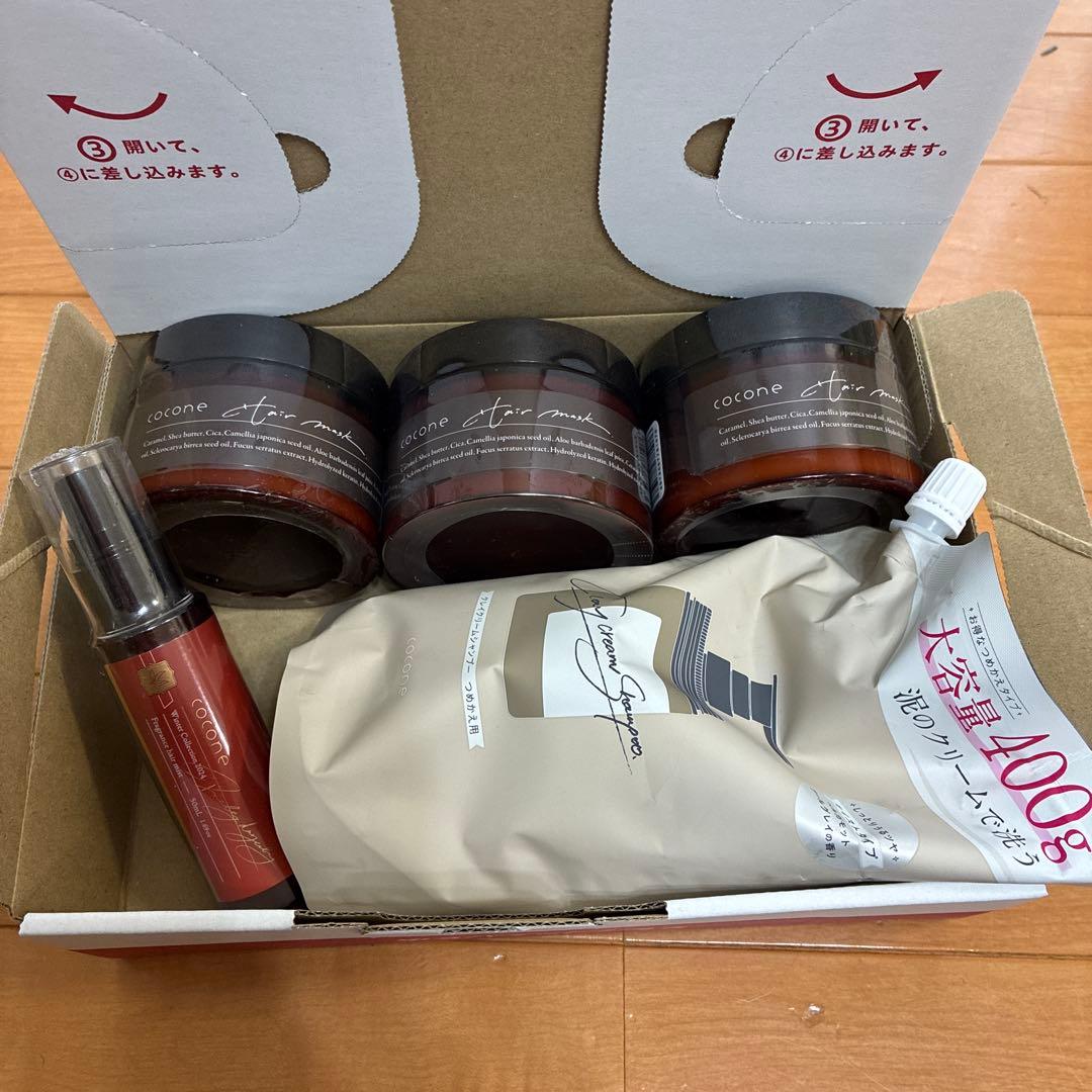 新品　cocone クリームシャンプー詰替＆トリートメント3個&限定ヘアミスト