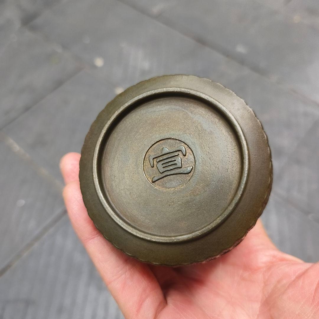 銅器 十二支茶筒 置物 茶道具 香道具 装飾品 工芸品 美術品