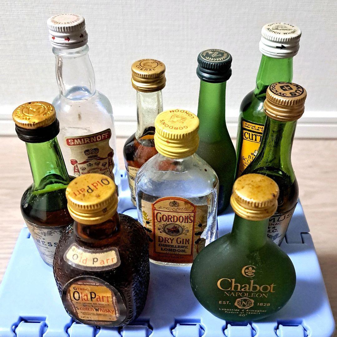 洋酒 ミニボトル 9本まとめ売り Hennessy OldParr ナポレオン