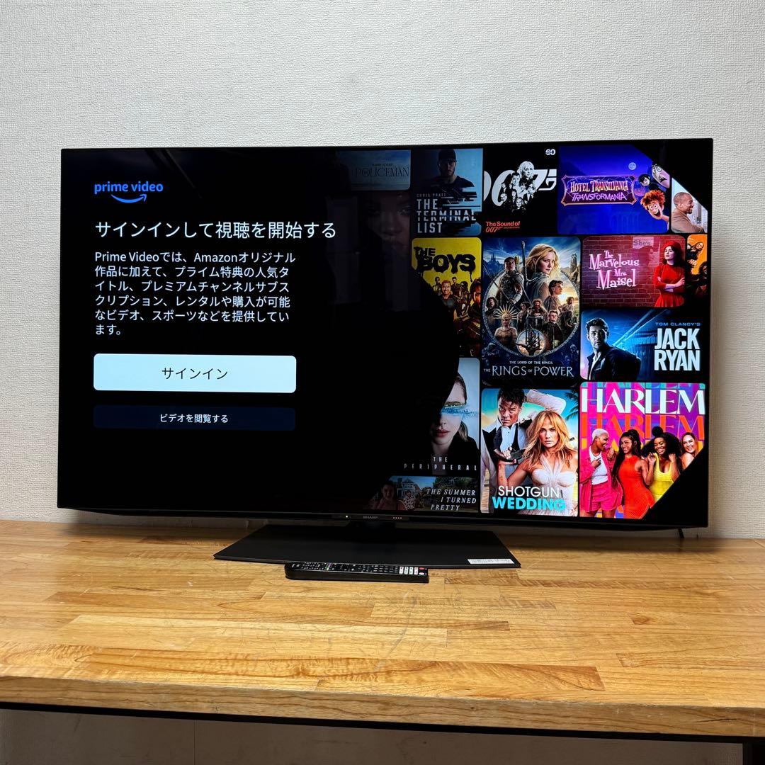 SHARP 65V型 4K 液晶テレビ AQUOS 4T-C65DN1 アプリ○
