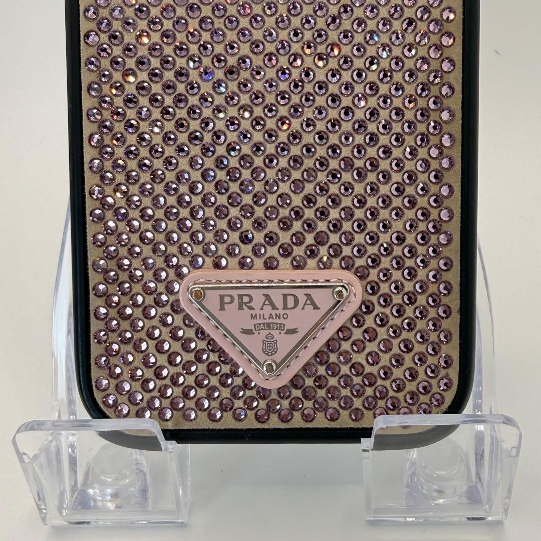 希少✨　PRADA　iPhone14ProMaxケース　日本未入荷 色　ビジュー