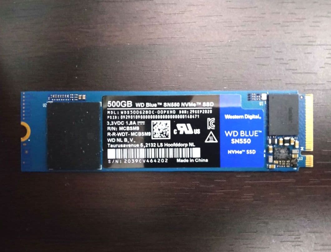 WD Blue SN550 500GB M.2 SSD「中古品」