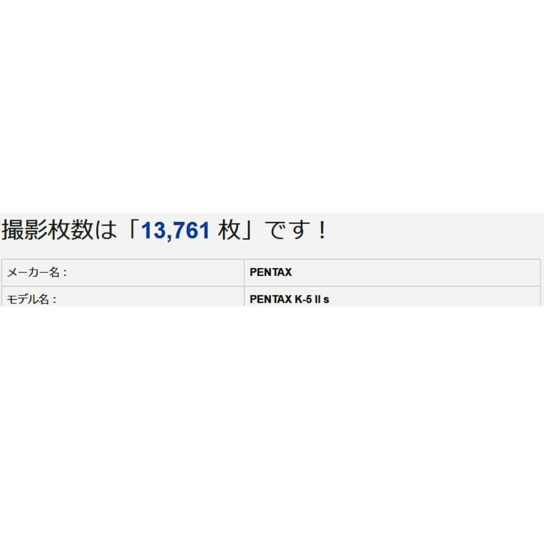ショット数13761枚◆美品 PENTAX K-5 IIs ボディ 付属品つき