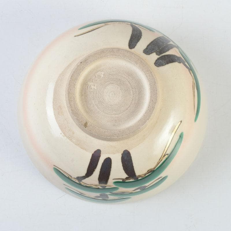 茶道具　平安　三浦竹軒造　乾山写　松文茶碗　共布共箱　V　9962