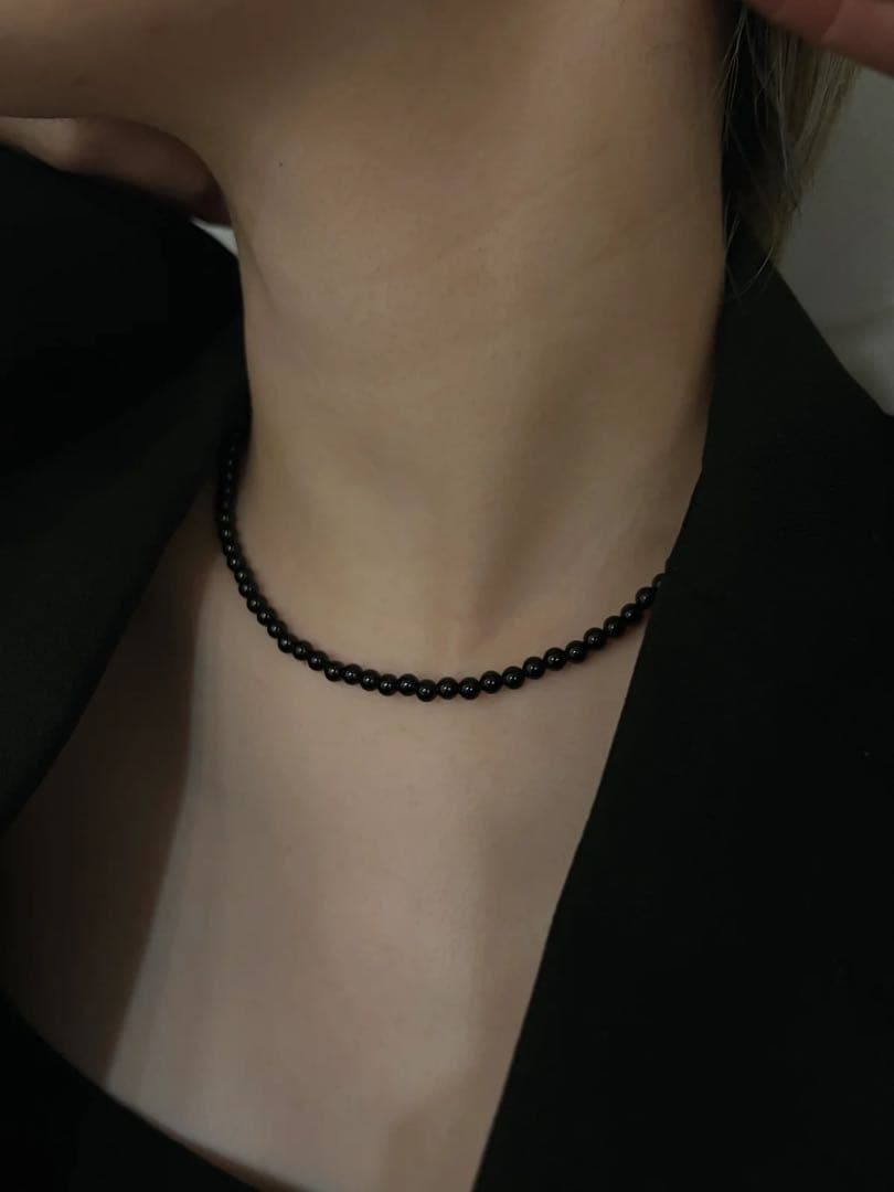 オニキス(染色) ネジ式 ゴールド ハンドメイド ネックレス