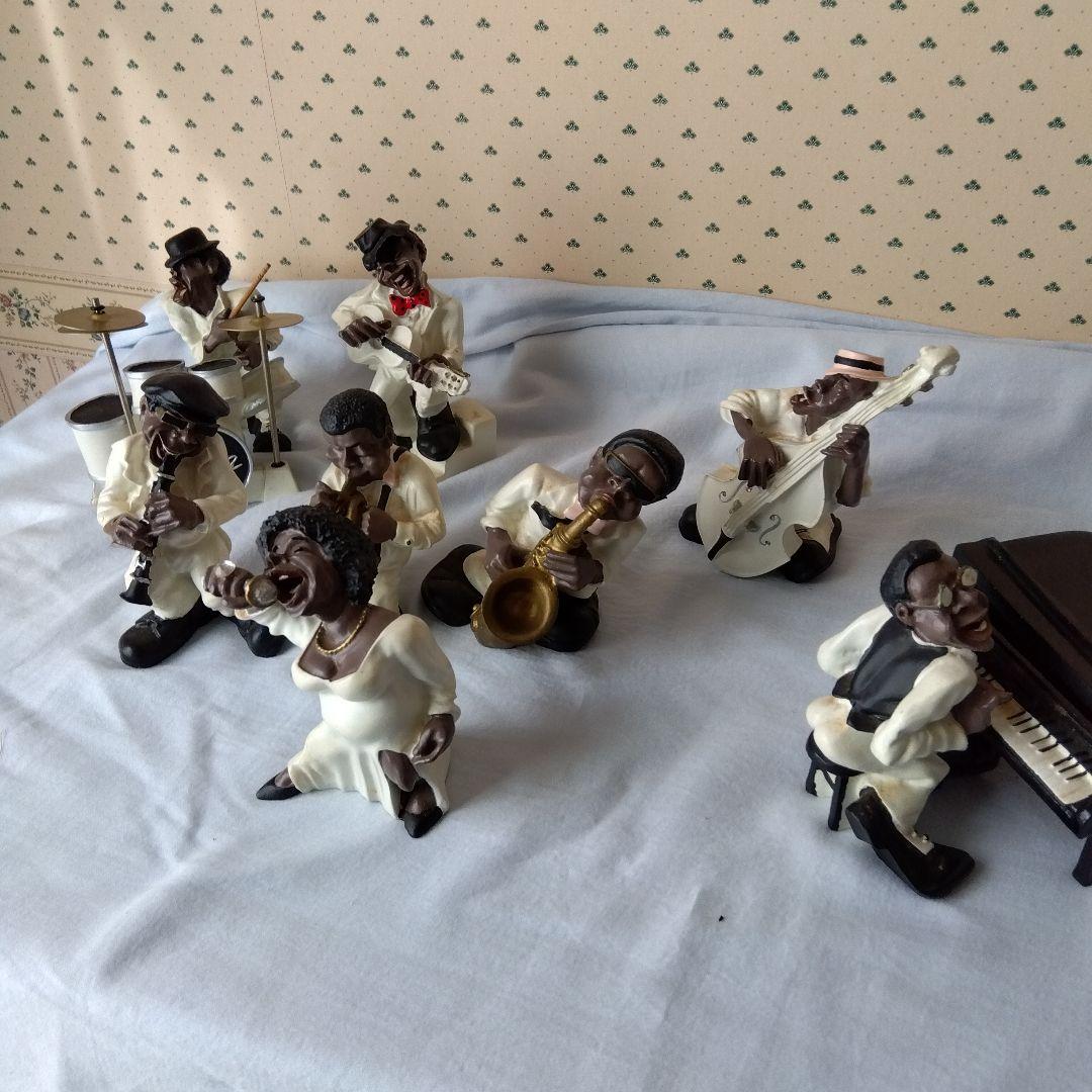 ジャズバンド 陶器フィギュアセット 8体