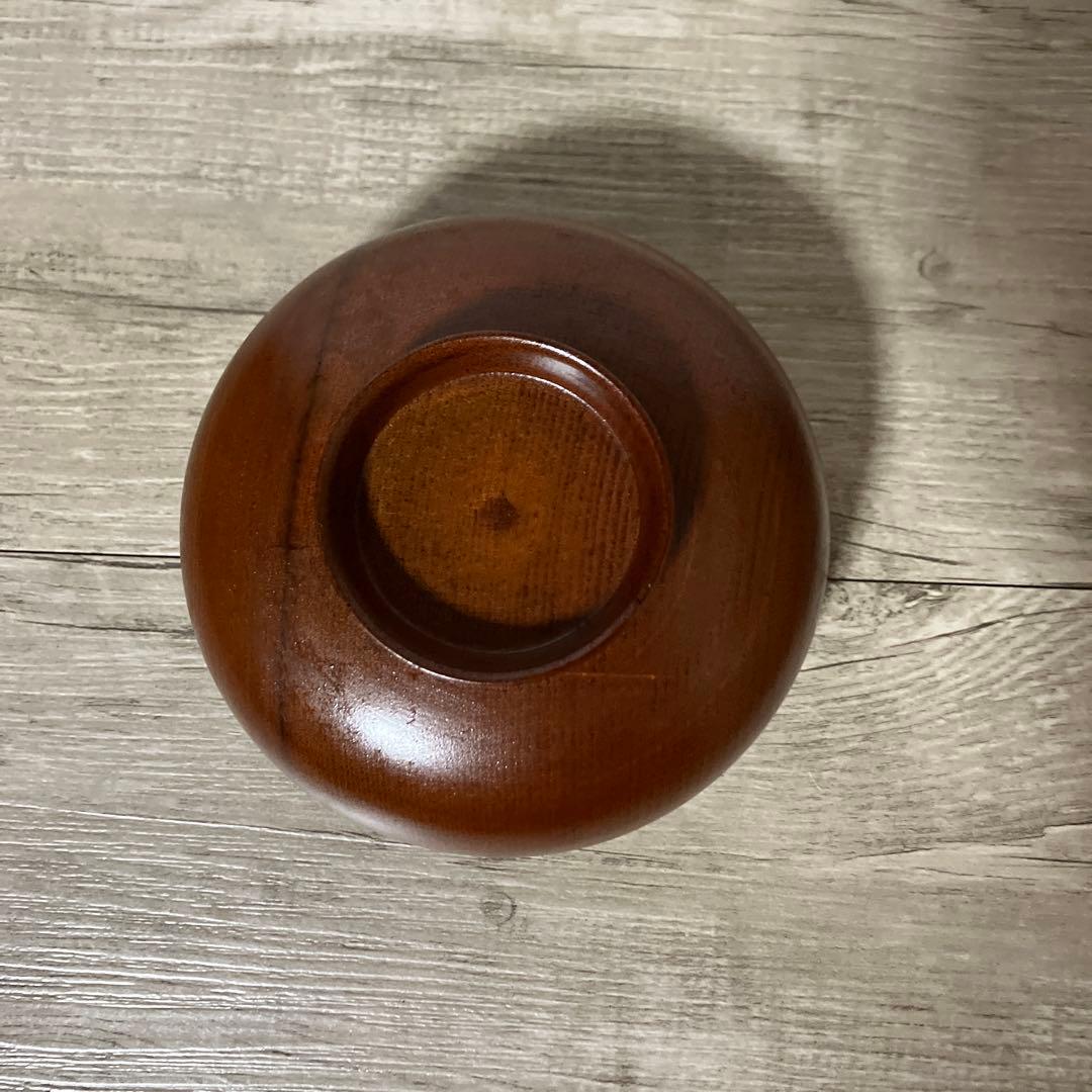 E-1 【美品】天然木 木製 お椀 汁椀 5客セット 木目・和モダン 保管箱付き