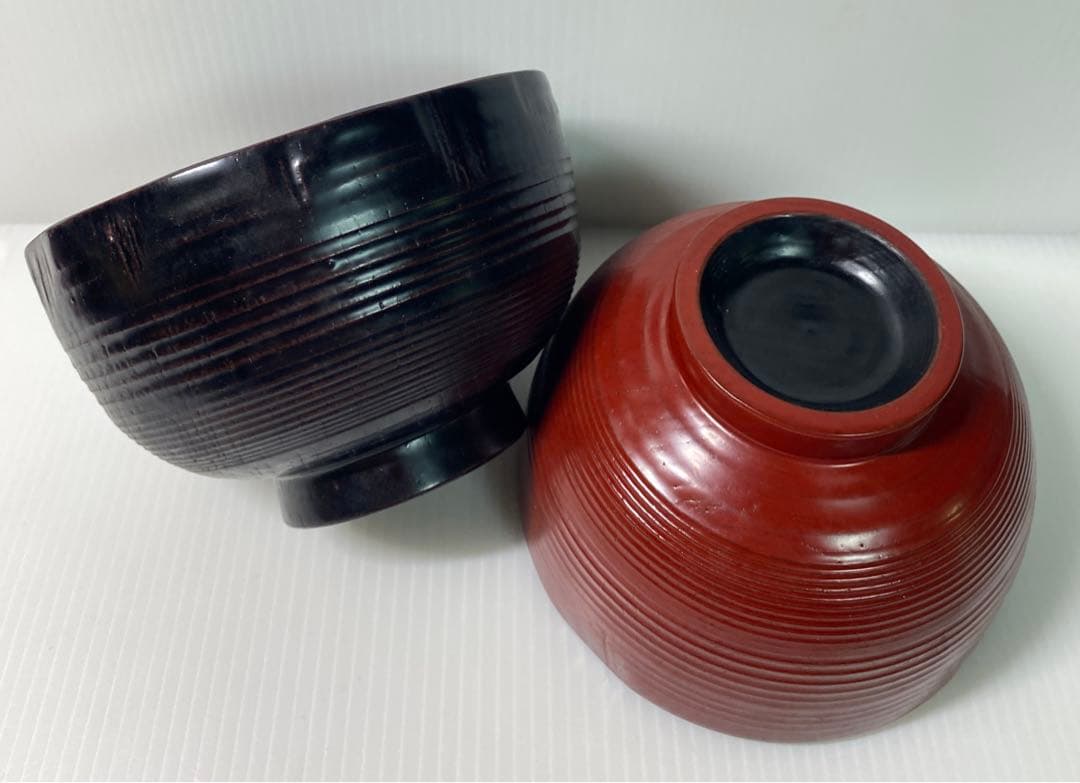 【未使用】越前漆器 越前塗　漆琳堂　清峰作　夫婦椀　漆器