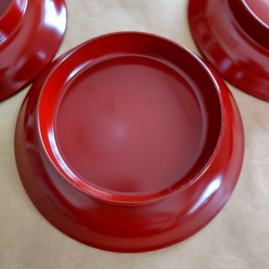 ✨越前塗 椿皿 光琳堂 漆器 5枚セット 朱色 菓子器 銘々皿
