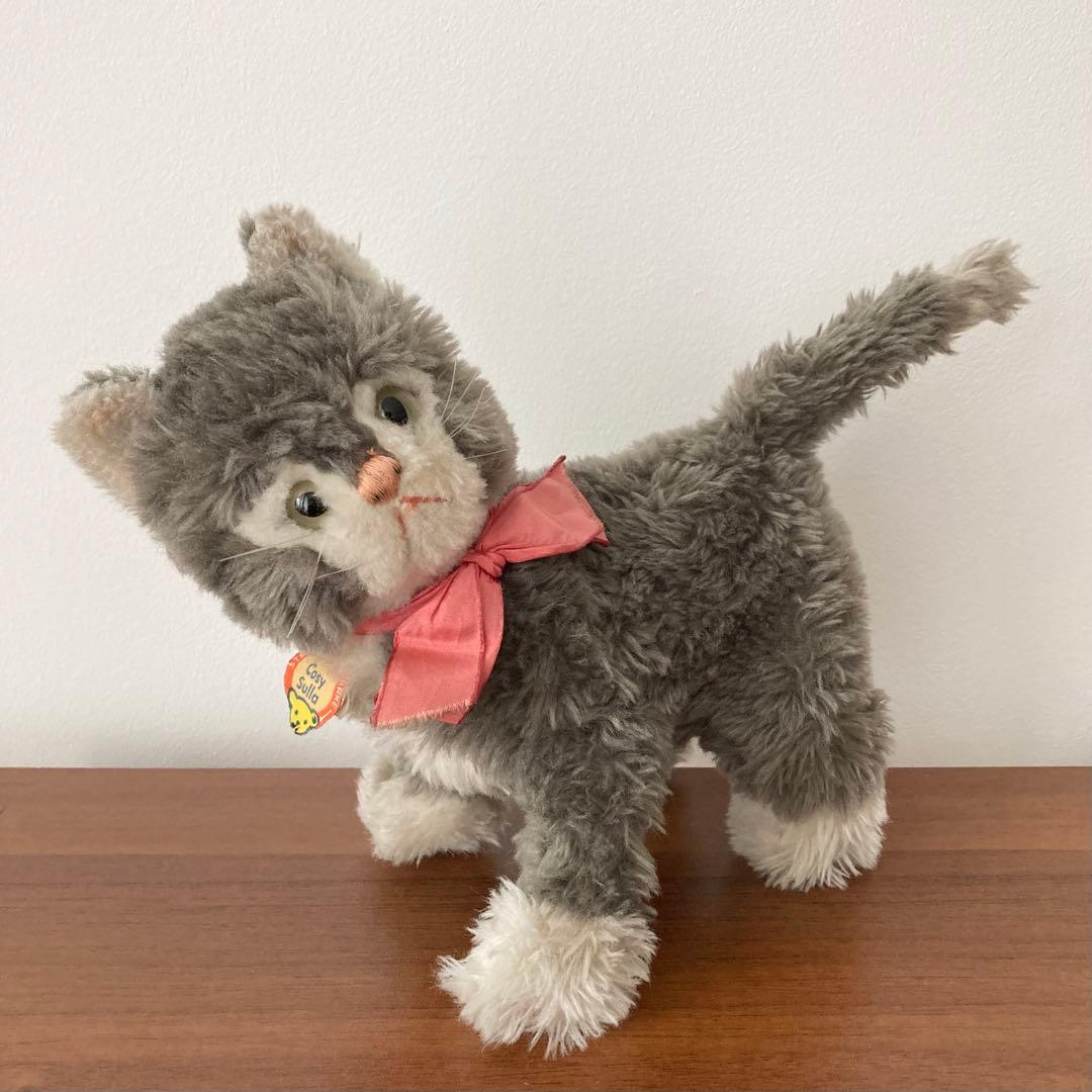 人気　オールドシュタイフ　シュタイフ　猫　ネコ　ドイツ　ヴィンテージ