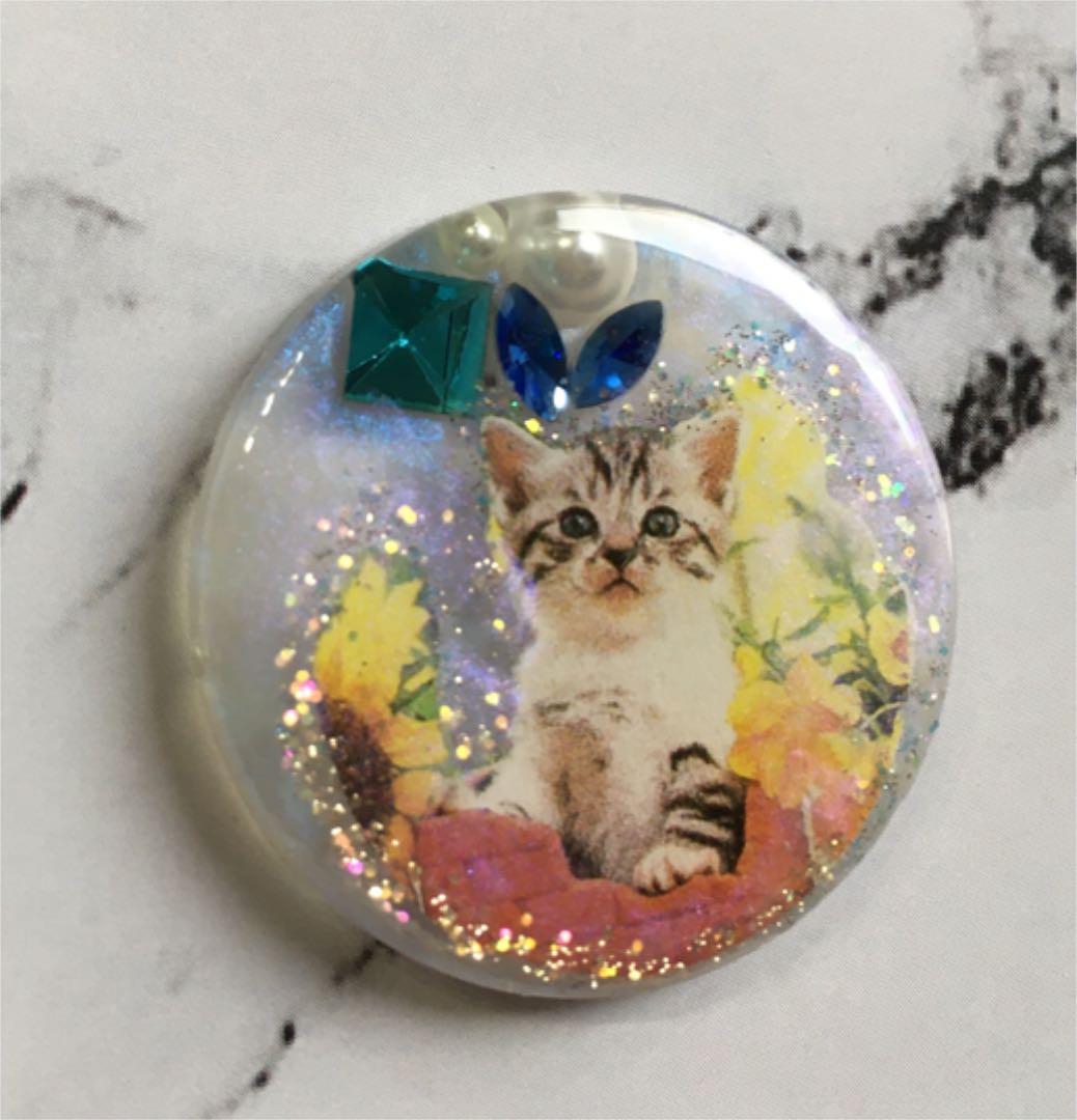 レジンヘアゴム♡ひまわりキラキラ猫ちゃん・再販不可