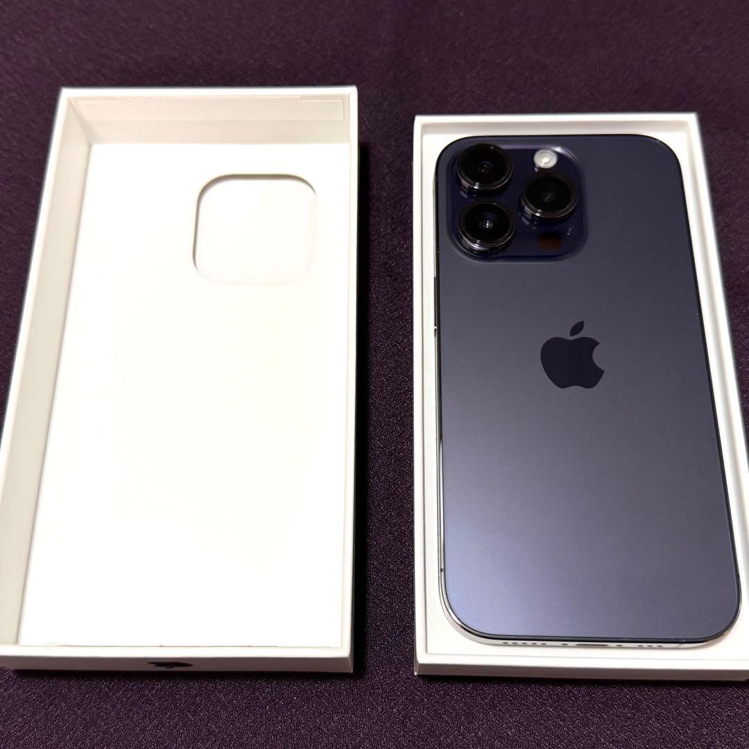 【美品】iPhone 14 Pro 256GB ディープパープル（SIMフリー）