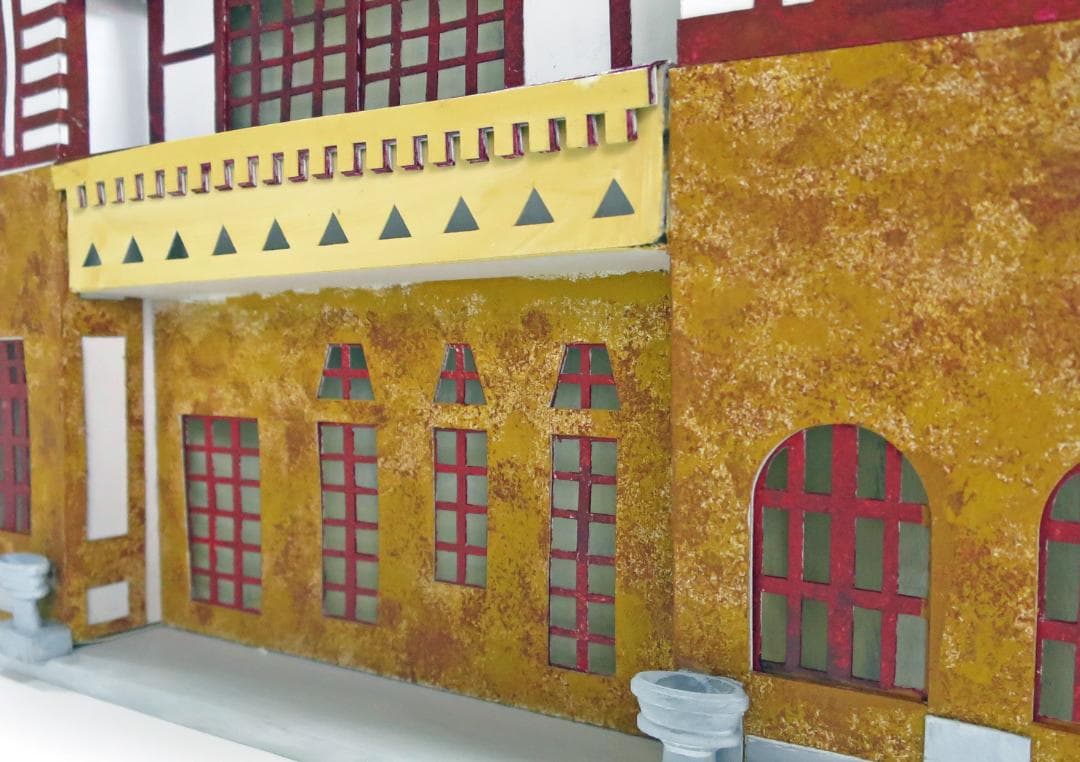 昭和レトロ洋館「山本有三記念館」　着色模型