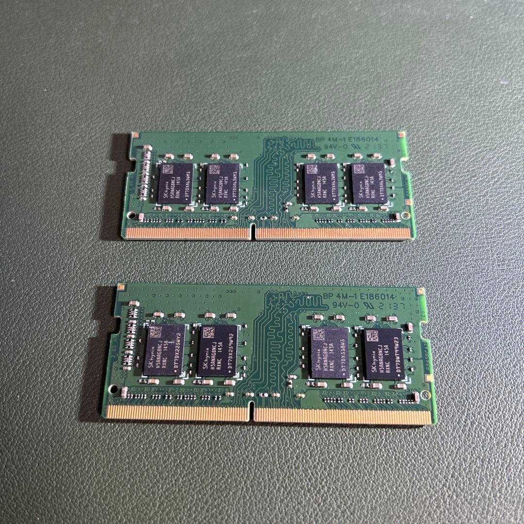 ADATA製ノートPC用メモリ16GB x 2 (PC4-3200AA)