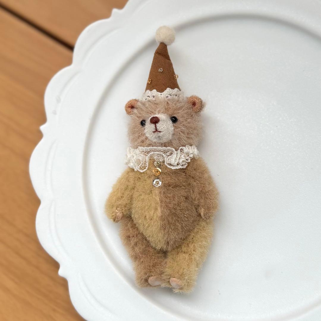 作家さまハンドメイド　サーカス帽のくまさん☆ぬいぐるみ テディベア アンティーク