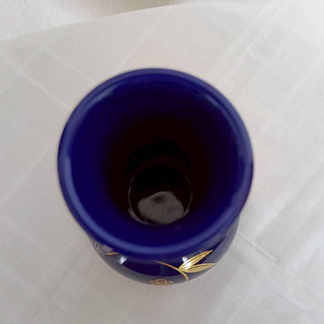 徳泉造　皆具　笹ツル画　紫翠窯