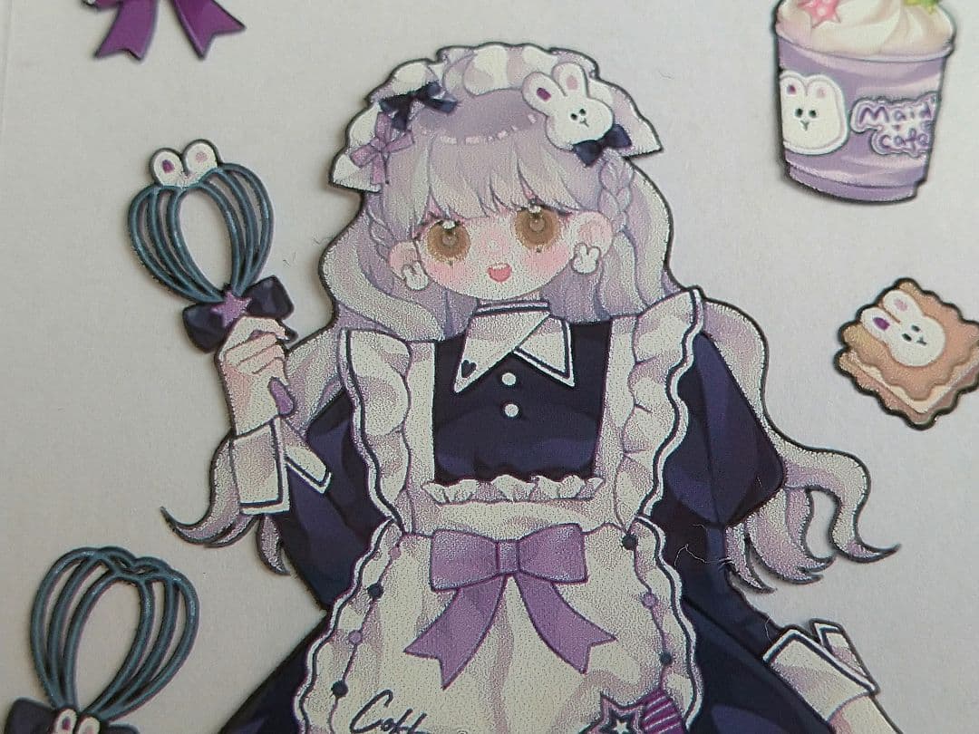 ✩のこり２✩J115＃女仆咖啡店(PET)茶犁原创切り売り海外人物マステ女の子