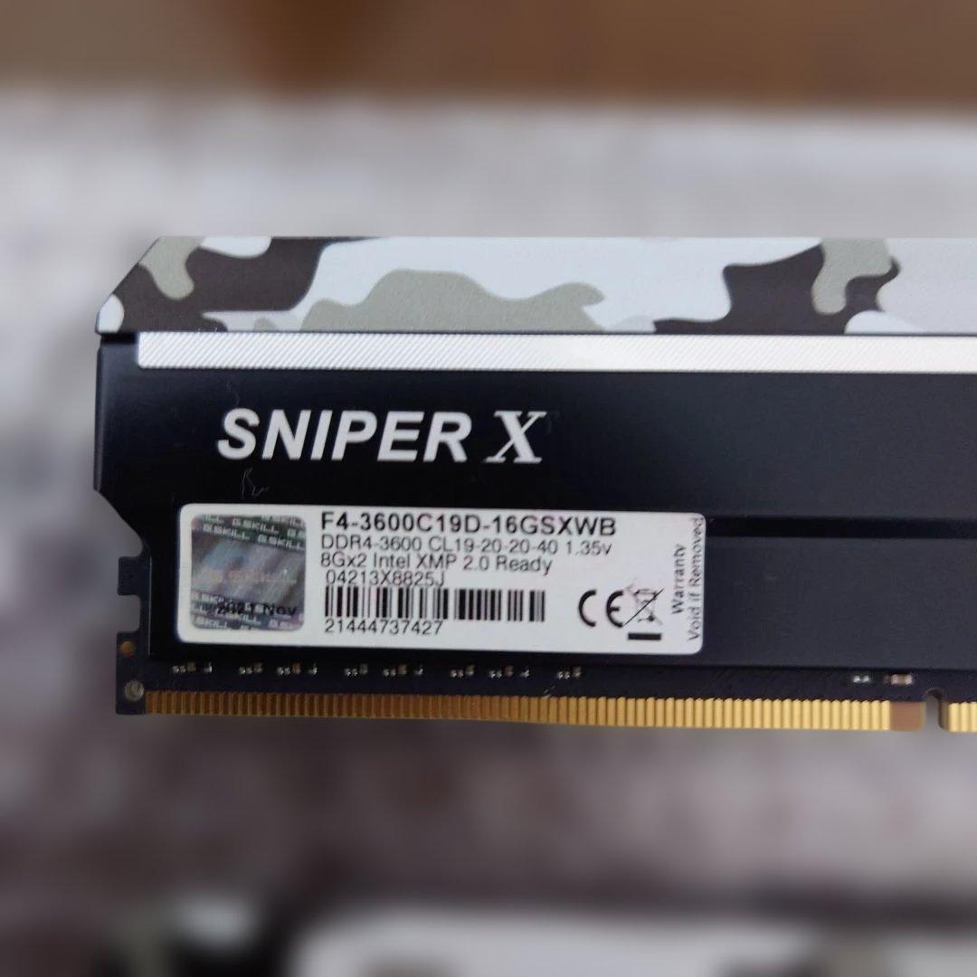 G.SKILL SNIPER X DDR4 3600MHz 8GB✕2 メモリ