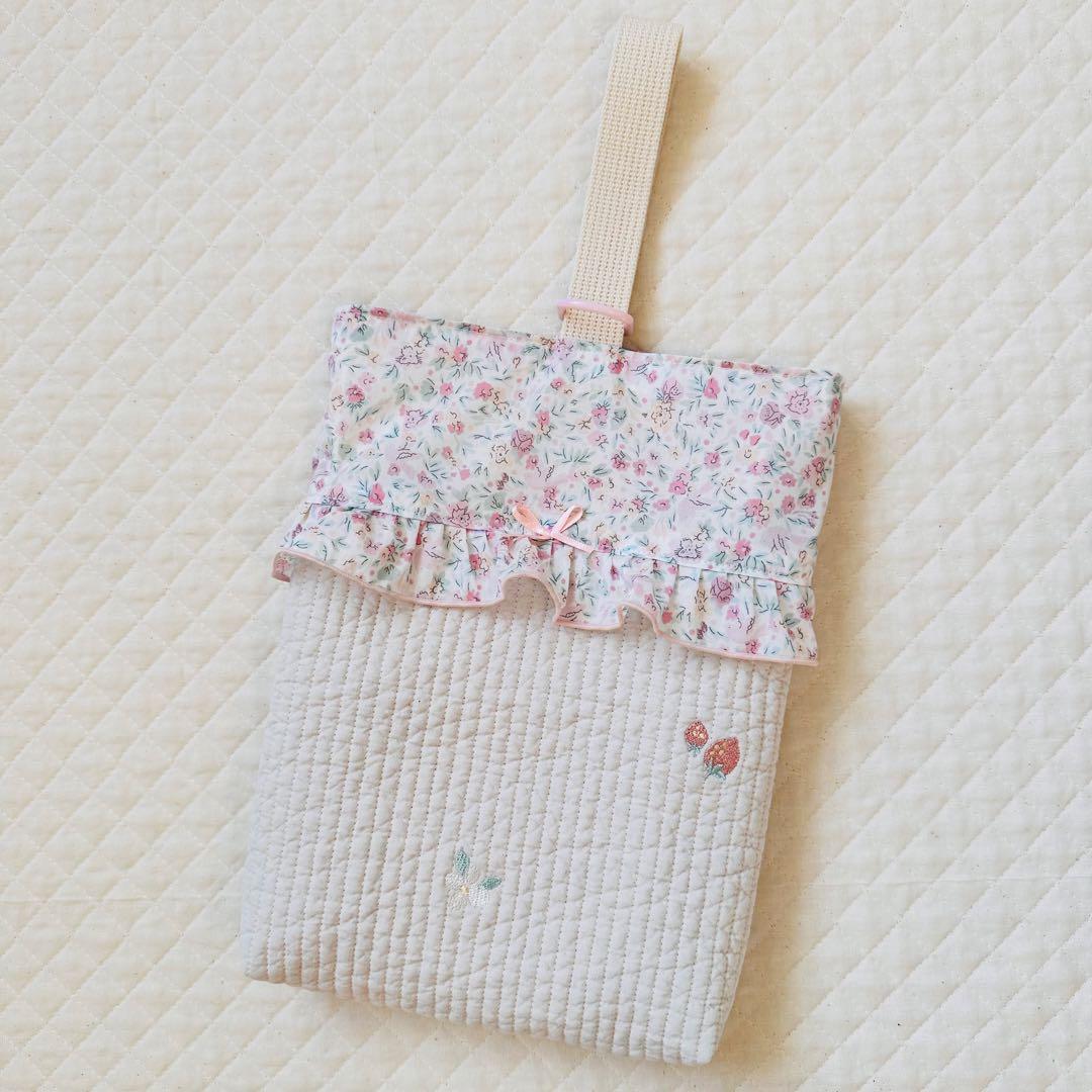 ハンドメイド　リバティ　バードソング　レッスンバッグ　女の子　ヌビ　女の子　花柄
