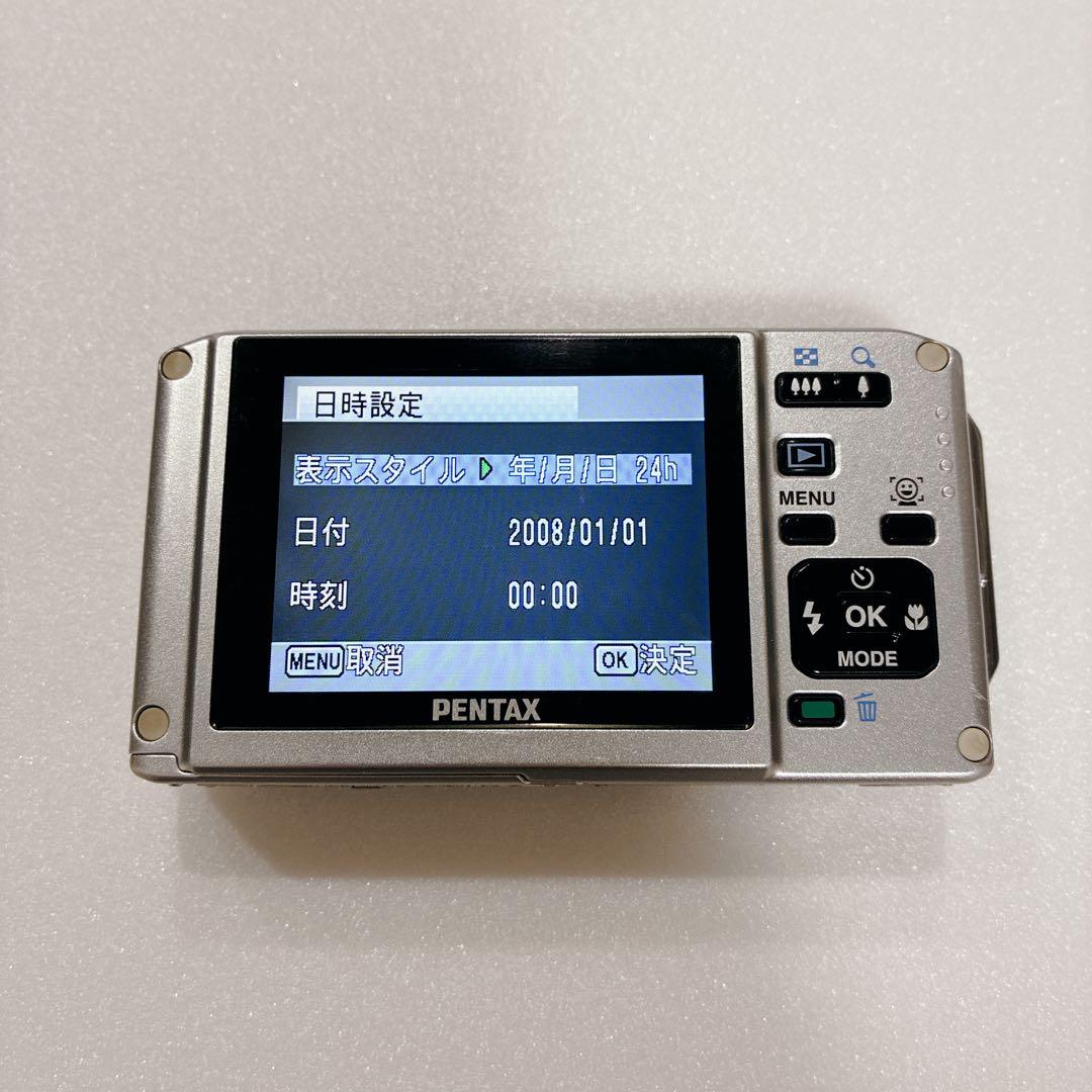 動作確認済 PENTAXペンタックス Optio W60 防水 オーシャンブルー