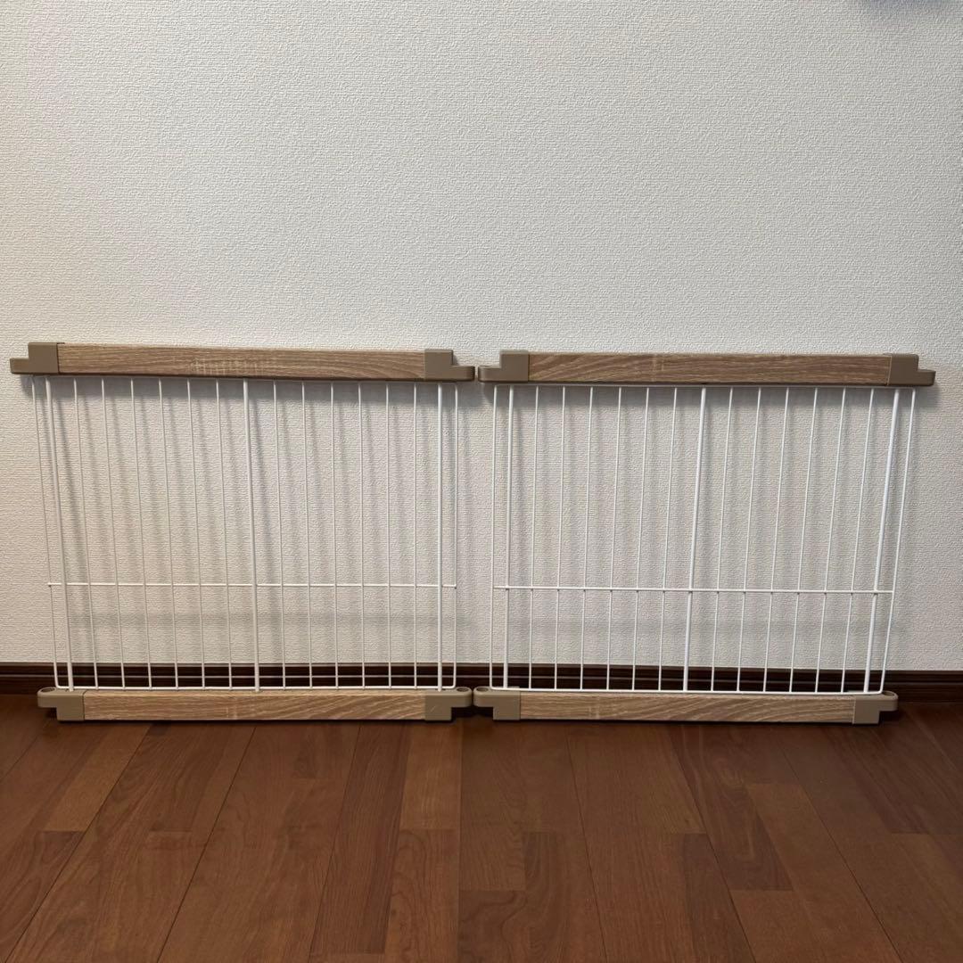 【美品】アイリスオーヤマ 犬 ウッディシステムサークル　屋根付き　ナチュラル