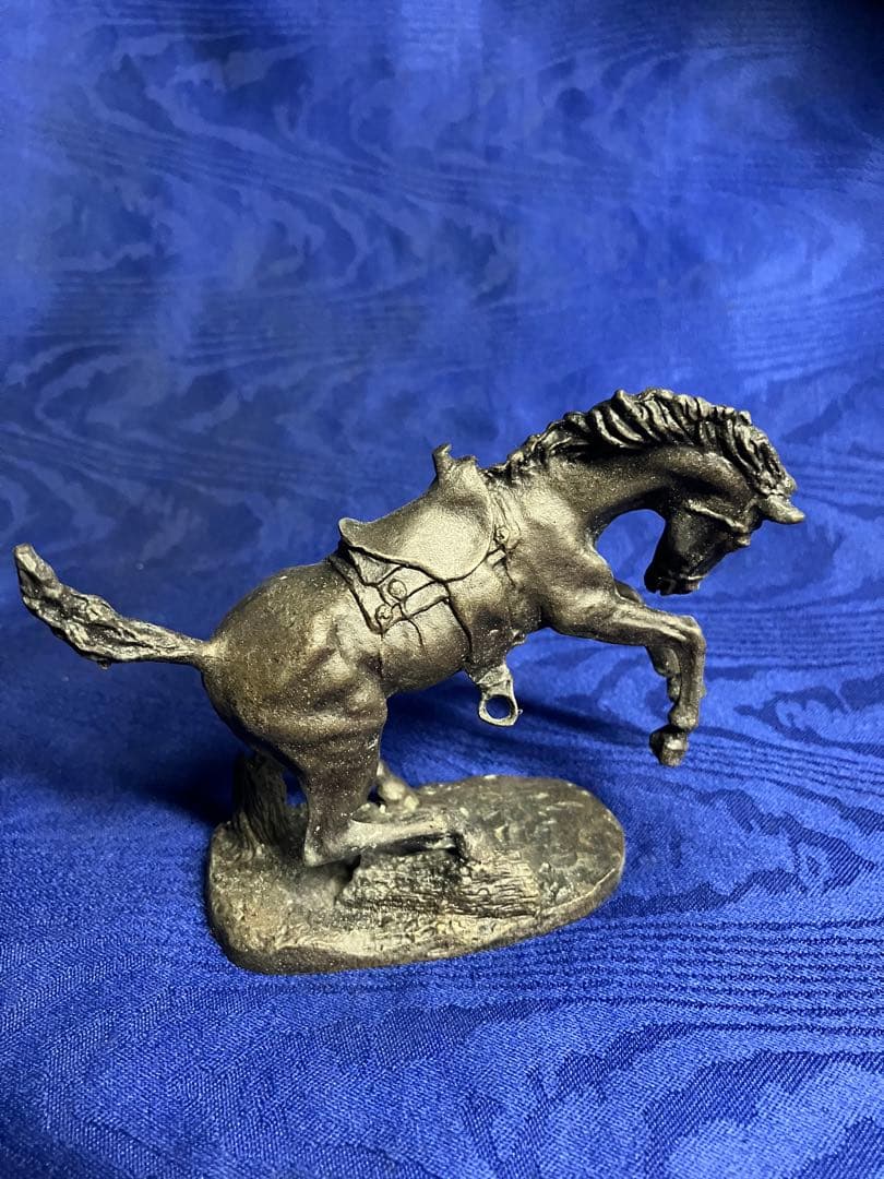フランクリンミント　金属製 馬の彫刻 黒色 約10cm