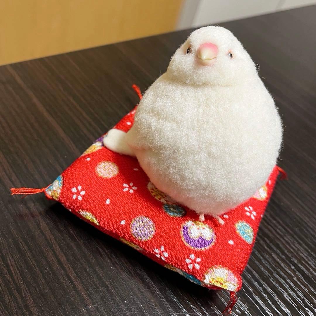 【 レア 】 おとりさんズ 白文鳥 羊毛フェルト ぬいぐるみ ジョイント