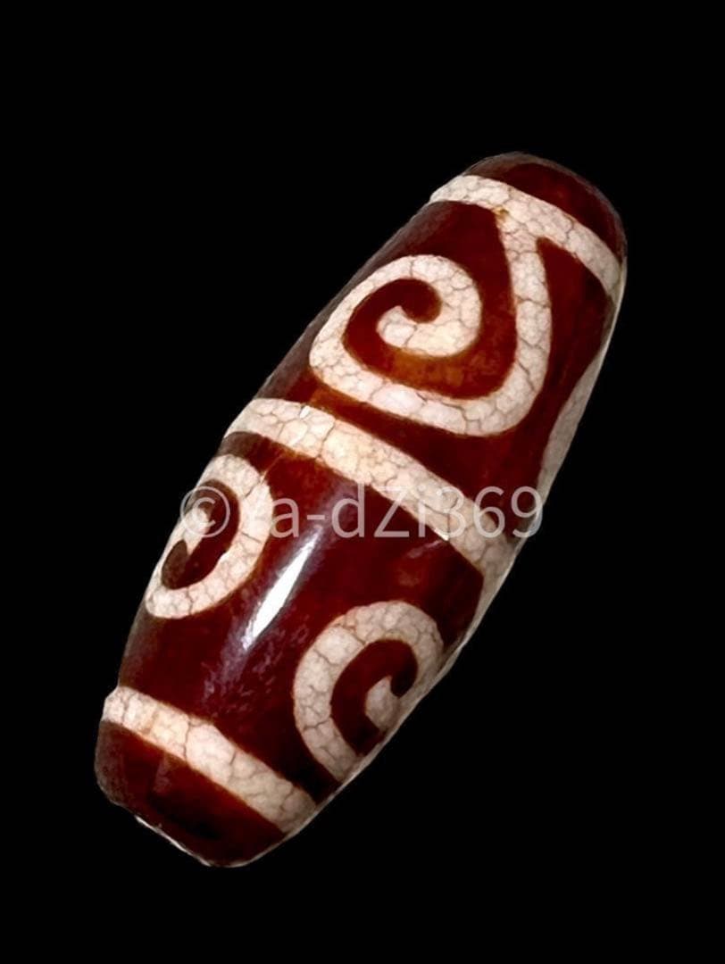 【 最高品質】dZi beads ジービーズ 上肯 玉髄 龍紋 白毫天珠 超希少