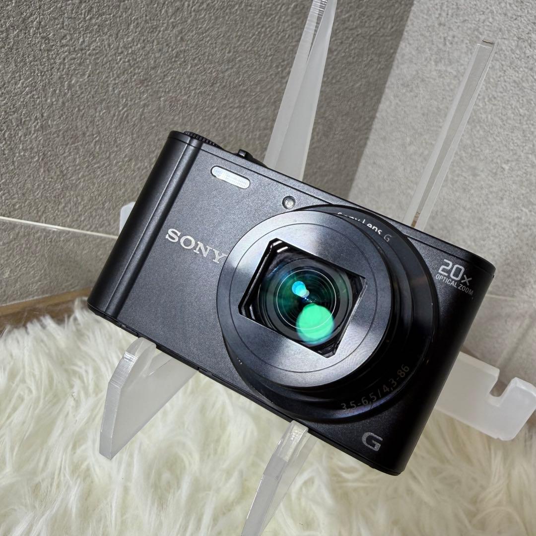 【美品】SONY ソニー DSC-WX300 ブラック デジカメ WiFi対応