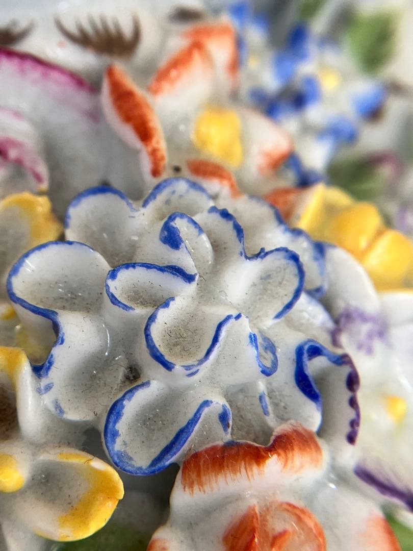 アンティーク　porcelain 陶器　ポプリポット　ボンボニエ
