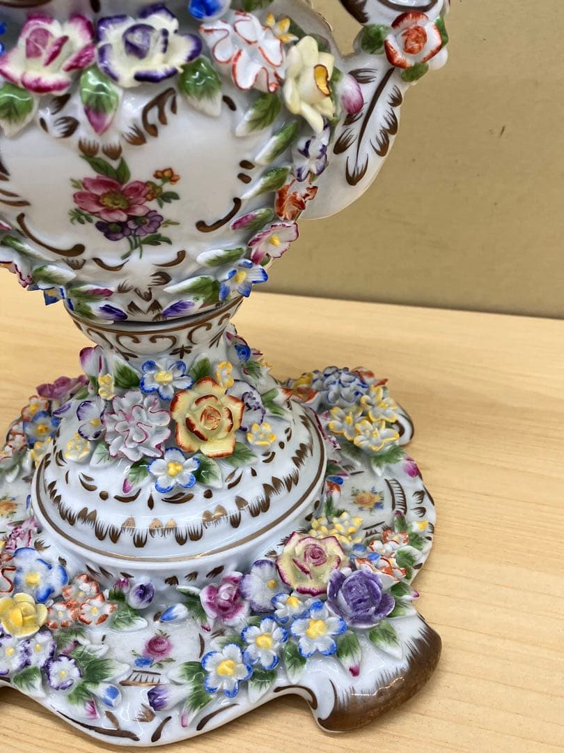 アンティーク　porcelain 陶器　ポプリポット　ボンボニエ