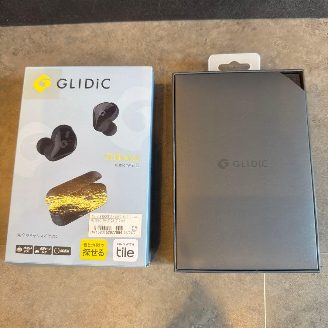 【美品】GLIDIC TW-6100 ブラック 完全 ワイヤレスイヤホン 黒