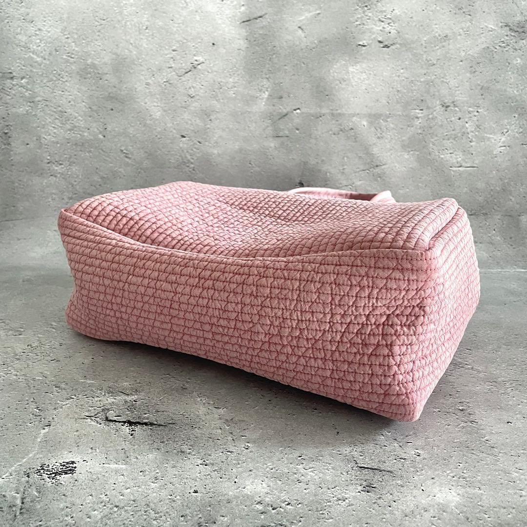 ボストンバッグ ヌビバッグ　ローズピンク　ハンドメイド