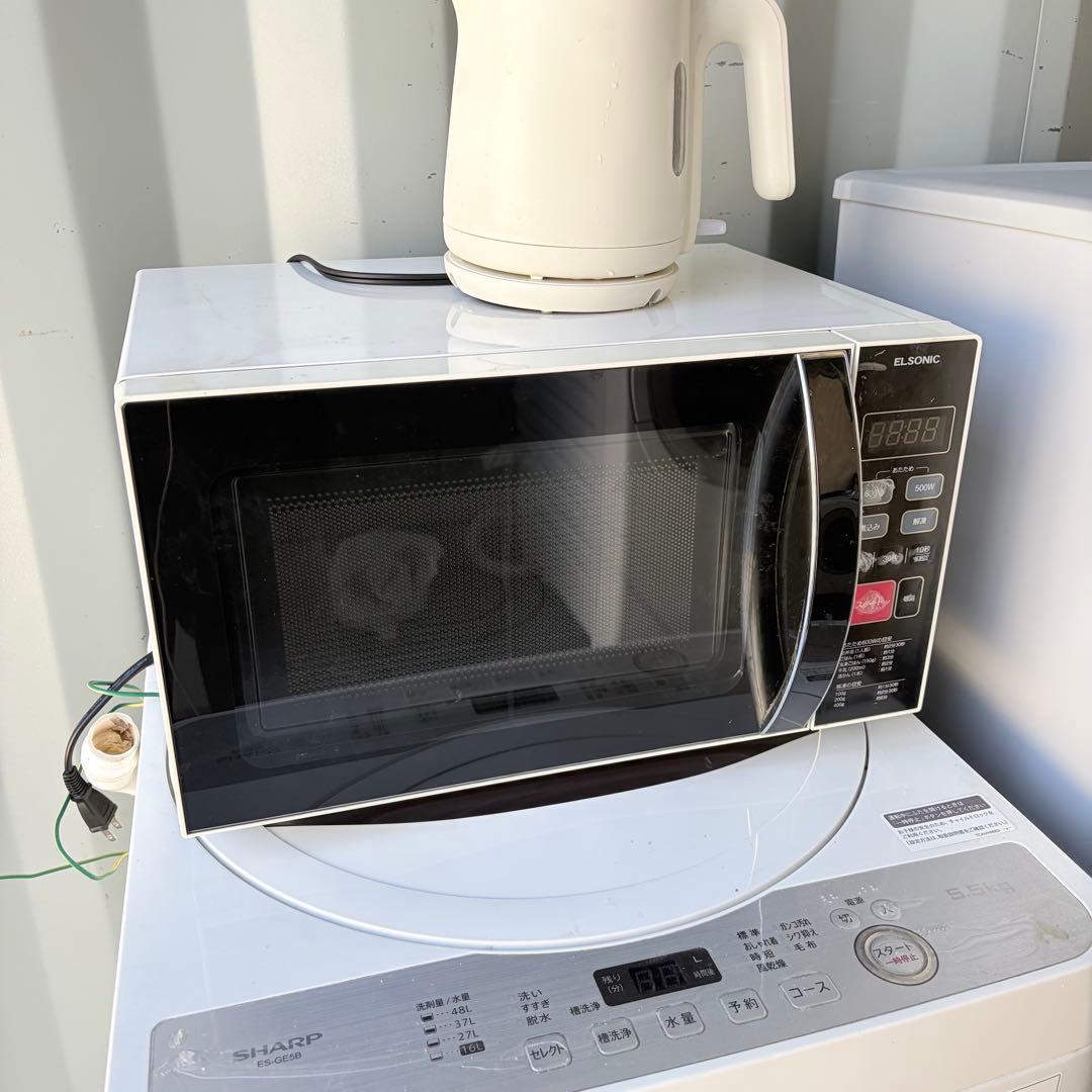 運搬取付無料！純正SHARP冷蔵庫洗濯機＋フラットレンジ・電気ケトル4点セット！